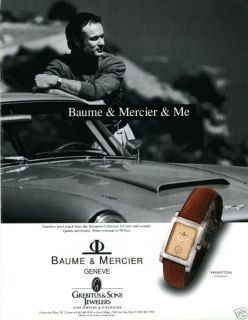    MERCIER Hampton Watch Collection Aston Martin DB 5 Original Print Ad