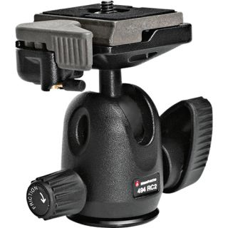 the manfrotto 494 mini ball head w rc2 qr plate is a lightweight