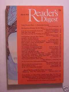 Readers Digest March 1976 Arthur Ashe Callaway Gardens