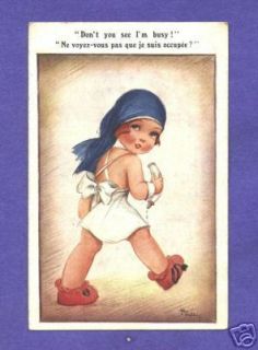 P4990 Arthur Butcher Postcard Child Baby Bottle
