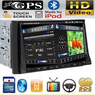 2Din Bluetooth Car CD DVD Player 7 inch Touch Screen Stereo iPod TV FM 