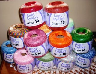 Aunt Lydias Classic Crochet Thread Size 10 Colors You Selet Bellow 