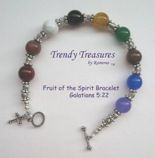 Fruit of the Spirit Artisan Bracelet Gemstone Galatians 5 22 