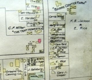 Orleans County New York Village Street Plan Plat Map 1913 Kendall 