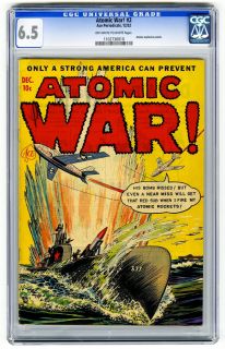 Atomic War #2 CGC 6.5 OW/W Pre Code Explosion Panels Ace Golden Age 