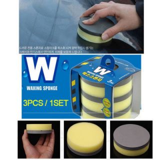 NEW Anti Scratch Car Cleaning Wax Polish Sponge Pad made in korea 3PCS 