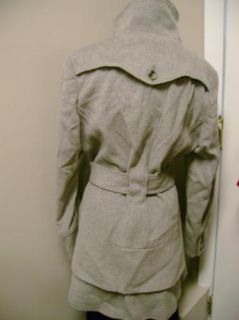 Jones New York Belted Double Skirt 3 4 Wool Coat 14
