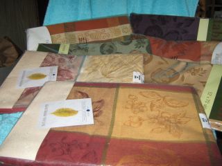 Autumn Fall Cloth Polyester Tablecloths w Set of 4 Coordinating Dinner 