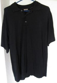 AXIST Polo Shirt 40 inch small black casual rayon cotton exc