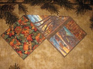 Handmade Quilted Table Runner Fall Autumn Country Wildlife Turkeys 