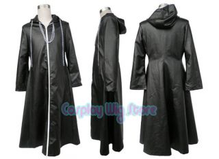 Kingdom Hearts Axel Organization XIII Anime Cosplay Costume Long Coat 