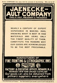   Fine Printing Lithographic Jaenecke Ault Original Advertising