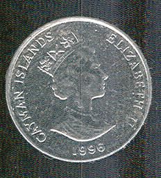 ayman islands 1996 5 cents coin queen elizabeth ii reverse 3 4 inch