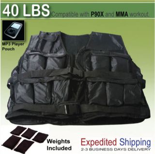 40lb Weight Vest Exercise Equipment Athletic Weighted