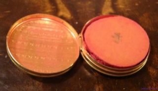 Vintage Gold Harriet Hubbard Ayer Compact w Rouge