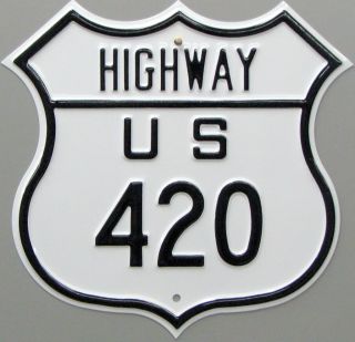 Route 66 Authentic Sign Highway 420 18 Gauge Steel