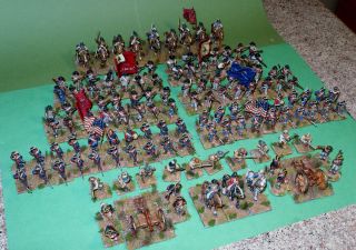    Revolution US Army 144 figures Foundry Perry Very Well painted AWI