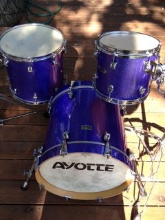Ayotte 3 Piece Purple Sparkle Maple Drumset