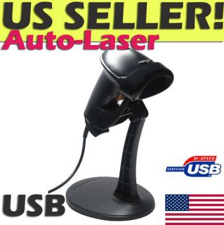 Automatic Laser USB Barcode Scanner Reader Stand Black