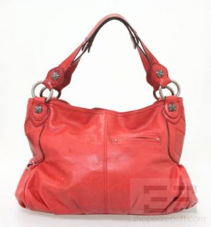 Makowsky Distressed Red Leather Handbag
