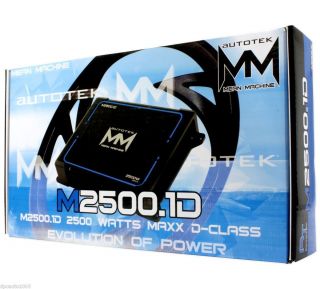 Autotek M2500 1D 2500W 1 Channel Car Amp Amplifier M2500 1 Free FedEx 