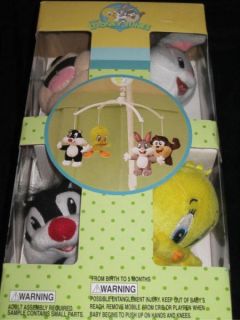 Baby Looney Tunes 7p Crib Bedding Nursery Set Tweety Bird Circles Taz 