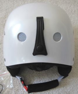   FiveForty White Mens L Built in Audio adjustable ski snowboard helmet