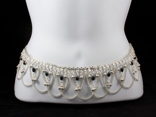Choose Silver Tone Belly Chain Jewelry Beads Bells Belly Dancer JW028 