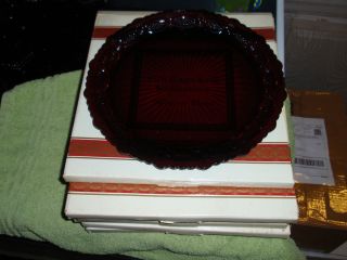 Avon Ruby Red 1876 Cape Cod Collection 6 Dinner Plates