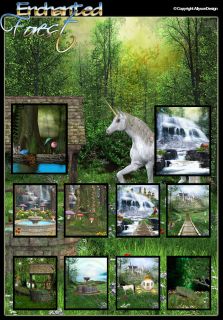 Enchanted Forest Digital Fantasy Backgrounds Backdrops