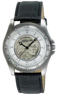 August Steiner CN002S Buffalo Nickel Collectors Silver Coin Mens Watch 