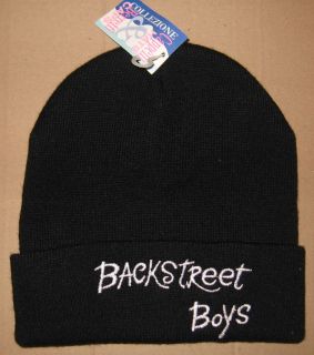 Backstreet Boys Logo Embroidered Knit Beanie Skull Cap Black One Size 