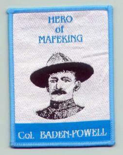 Mafeking Hero Scout Founder Lord Baden Powell HK Patch
