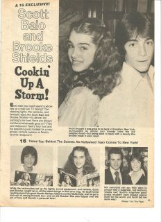 Brooke Shields and Scott Baio Full Page Vintage Clipping
