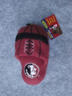Pets First Florida State University Dog Pet Chew Toy Shoe Slipper Horn 