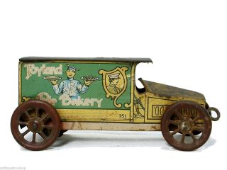   Mohawk Toys Tin Wind Up Toy Toyland Pie Bakery Delivery Truck