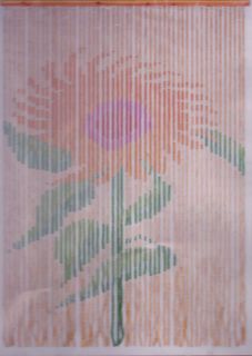 Sunflower Bamboo Beaded Door Curtain 36x72