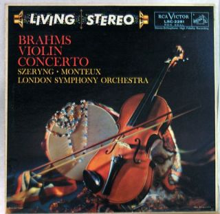 Henryk Szeryng Brahms Violin Concerto LP LSO Shaded Dog Orig 1958 