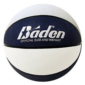 Baden Official Rubber Basketball Navy White 29 5 Inch