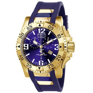 Invicta 6266 Reserve Excursion Chronograph 18K Gold Plated Mens Watch 