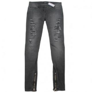 Balmain $1470 Skinny Lowrise Distressed Jeans 40 F New Black 