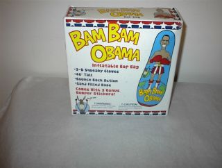 Bam Bam Obama President Inflatable Bop Bag Collectible 2008   46 tall 