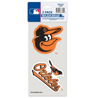 Baltimore Orioles Logos Die Cut Car Sticker MLB Decal 2 Pack 4 x 8 