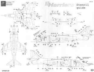   set all harriers company aztec decals stock number 48 016 scale 1