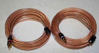 Bang Olufsen Type Speaker Cables 2Pin DIN Male to Male RCA 25ft Pr16ga 