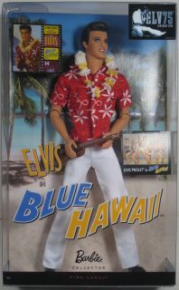 2010 BARBIE COLLECTOR   ELVIS IN BLUE HAWAII DOLL   NEW
