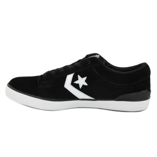 Converse All Star Ballard Ox Mens Laced Suede Trainers Black White 