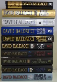 Lot of 10 David Baldacci Hardcover Camel Club Collectors Simple Genius 