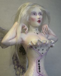   Winter Fairy Art Doll Sculpture One of A Kind by Barbara Kee