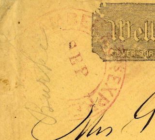 Silver City Utah Wells Fargo and Bamber Express with Nice Letter 1863 